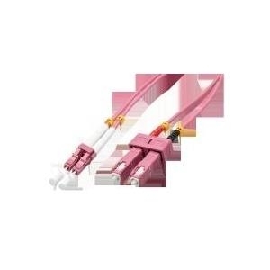 Lindy - Patch-Kabel - LC Multi-Mode (M) - SC multi-mode (M) - 10,0m - Glasfaser - 50/125 Mikrometer - OM4 - halogenfrei - violett (46364)