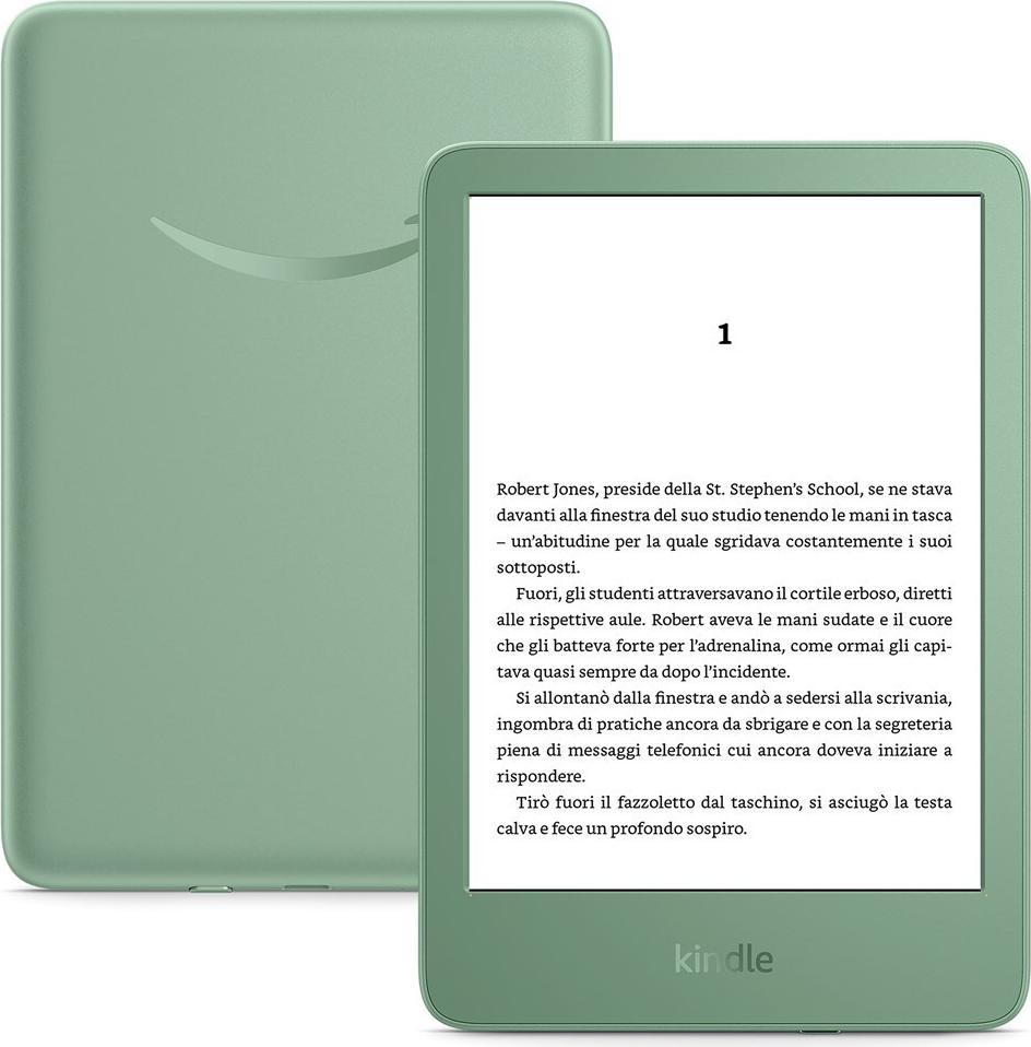 Amazon.com Amazon Kindle - 11. Generation - eBook-Reader - 16GB - 15,2 cm (6) einfarbig - Touchscreen - Bluetooth, Wi-Fi - Matcha Green - mit Werbung (5078220EG701213)