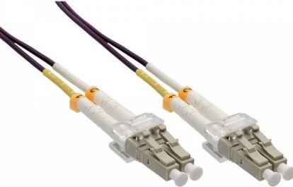 InLine - Patch-Kabel - LC Multi-Mode (M) bis LC Multi-Mode (M) - 40,0m - Glasfaser - 50/125 Mikrometer - OM4 - halogenfrei - Violett (88540P)