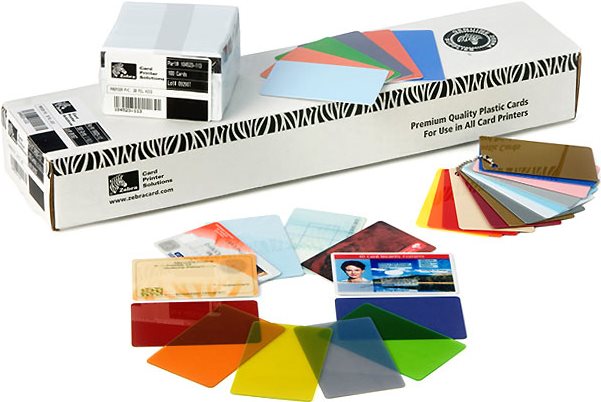 Zebra Premier - PVC Karte - 15 mil weiß - CR-80 Card (85,6 x 54 mm) 500 Karte(n) (104523-215)