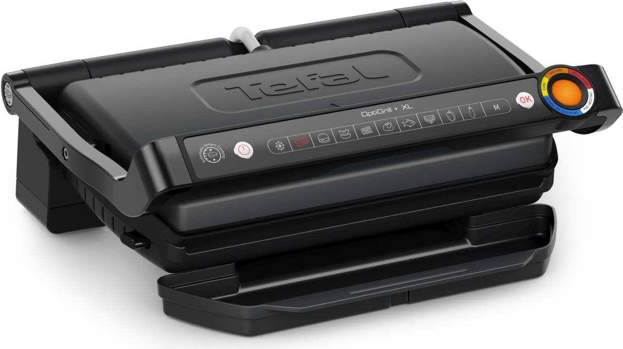 Tefal Optigrill+ XL GC727810 - Schwarz - Metall - Rechteckig - Tasten - 800 cm² - 400 x 200 mm (GC7278)