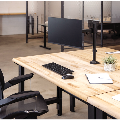 Fellowes Reflex Single Monitor Arm - Befestigungskit - einstellbarer Arm - für Monitor - Metall - Schwarz, RAL 9017 - Bildschirmgröße: up to 81,28 cm (bis zu 81,30cm (32) ) - Tischmontage (8502501)