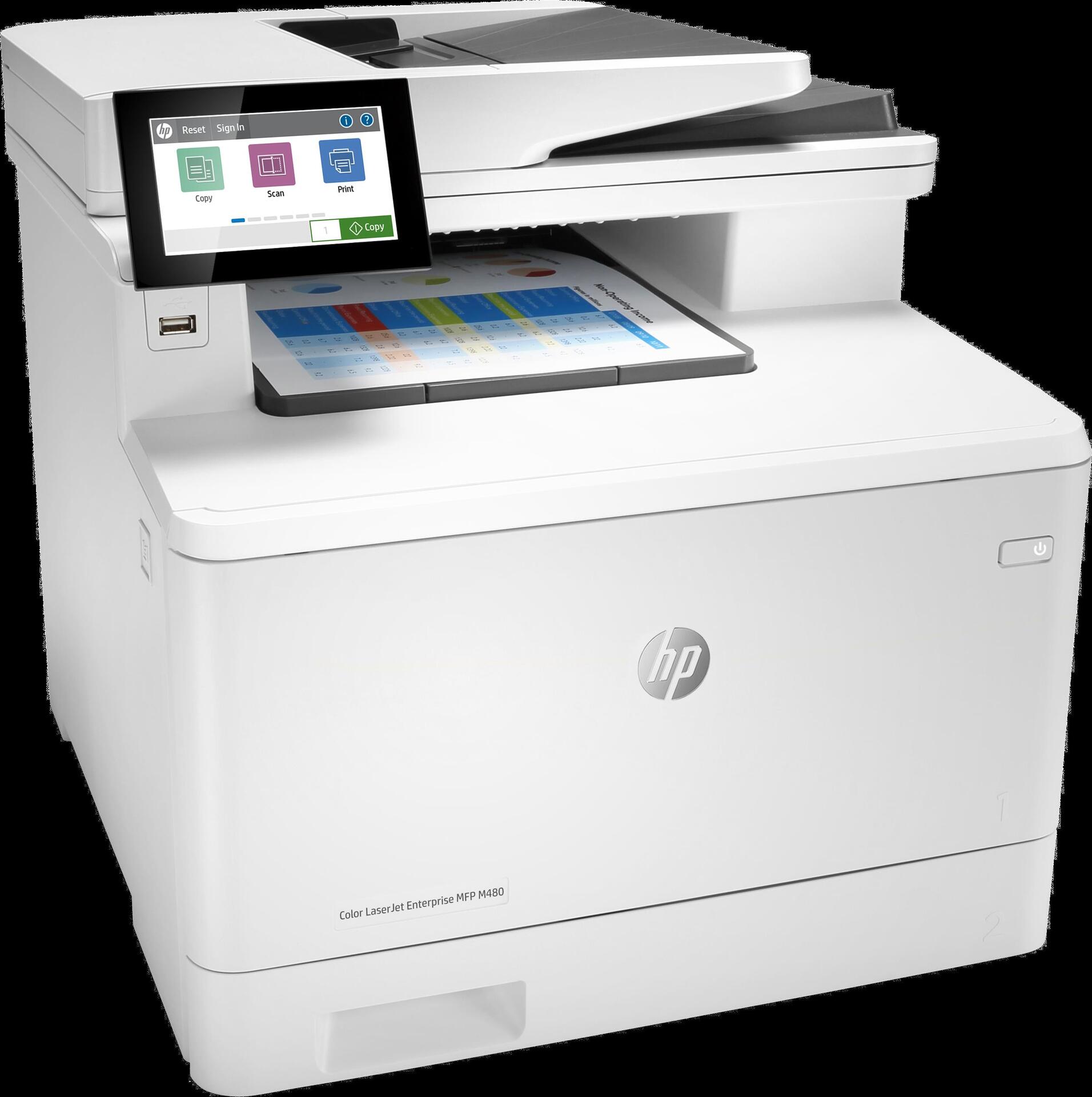 HP Inc HP Color LaserJet Enterprise MFP M480f - Multifunktionsdrucker - Farbe - Laser - Legal (216 x 356 mm) (Original) - A4/Legal (Medien) - bis zu 27 Seiten/Min. (Kopieren) - bis zu 27 Seiten/Min. (Drucken) - 300 Blatt - 33.6 Kbps - USB 2.0, Gigabit LAN