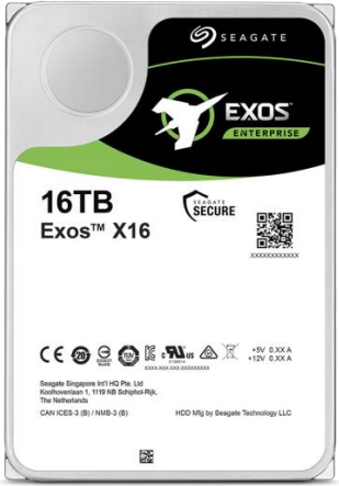 Seagate Exos X16 ST16000NM001G - Festplatte - 16 TB - intern - SATA 6Gb/s - 7200 U/min - Puffer: 256 MB