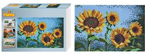 Hama Bügelperlen midi Art Sonnenblumen, Geschenkpackung Durchmesser Bügelperle midi: 5,0 mm - 1 Stück (00003608)