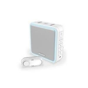 Honeywell Serie9 Funk-Gong-Set Repeaterfunktion MP3 Melodieauswahl weiß Funk-Reichweite von bis zu 200 m mit Repeaterfunktion - Auswahl von 8 Melodien + eigene MP3-Melodien über USB - Maximale Lautstärke von 90 dB, Hörbereich bis zu 100 m - Schlaf-/Stummm