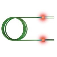 EasyLan FO LED - Patch-Kabel - LC Multi-Mode (M) zu SC multi-mode (M) - 2 m - Glasfaser - Duplex - 50/125 Mikrometer - OM3 - Aquamarin, RAL 6027