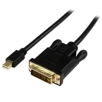 StarTech.com Mini DisplayPort to DVI Active Adapter Cable - DisplayPort-Kabel - Mini DisplayPort (M) - DVI-D (M) - 1,8m - aktives Kabel (Signalregenerierung) - Schwarz (MDP2DVIMM6BS)