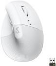 Logitech Lift for Business - Vertikale Maus - ergonomisch - 6 Tasten - kabellos - Bluetooth, 2,4 GHz - Logitech Logi Bolt USB-Receiver - Off-White (910-006496)
