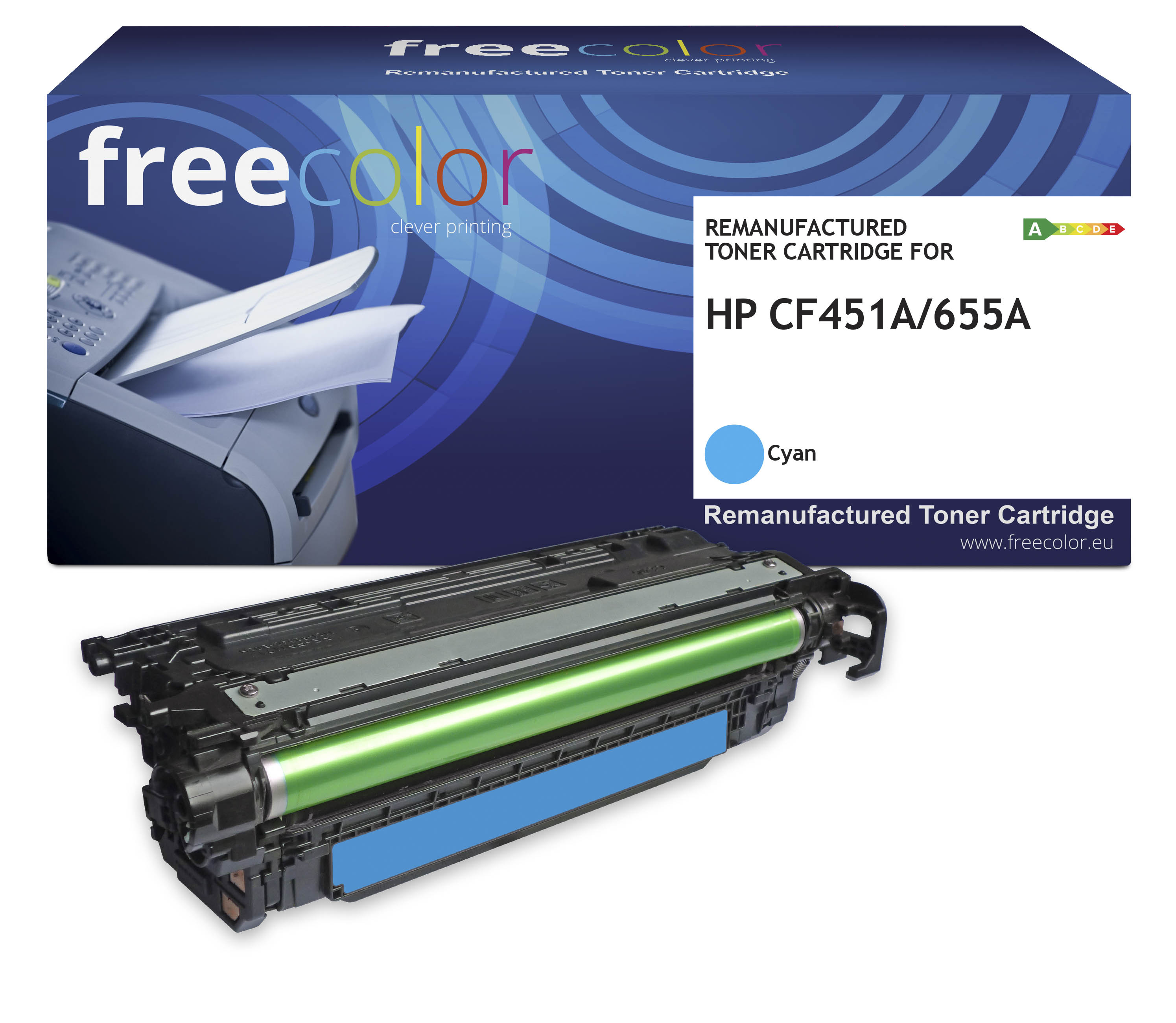 freecolor M652C-FRC Toner einzeln ersetzt HP CF451A Cyan 10500 Seiten Kompatibel Toner (CF451A)