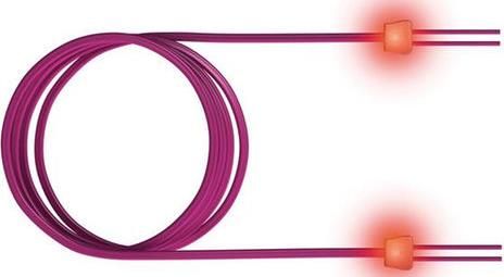 EasyLan FO LED Patch Cord Premium, Duplex - Patch-Kabel - LC Multi-Mode (M) zu LC Multi-Mode (M) - 3 m - Glasfaser - Duplex - 50/125 Mikrometer - OM4 - Erikaviolett, RAL 4003