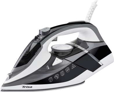 Trisa Profi Steam i6242 Dampfbügeleisen Schwarz, Grau, Weiß 2400 W (7962.4212)