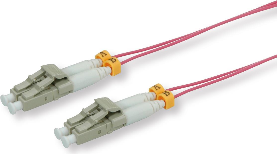 Roline Slim - Patch-Kabel - LC Multi-Mode (M) bis LC Multi-Mode (M) - 10 m - Glasfaser - 50/125 Mikrometer - OM4 - halogenfrei - violett