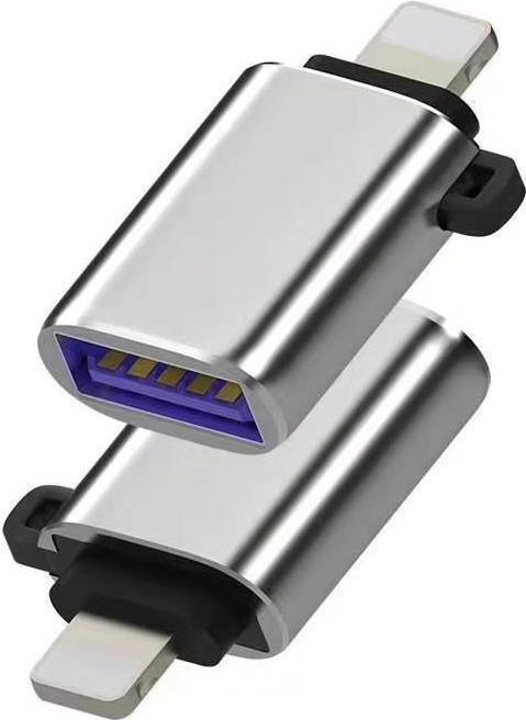 MicroConnect - Lightning Adapter - Lightning männlich zu USB Typ A weiblich - Silber - für Apple iPad/iPhone/iPod (Lightning) (MC-LIGHTUSB3)
