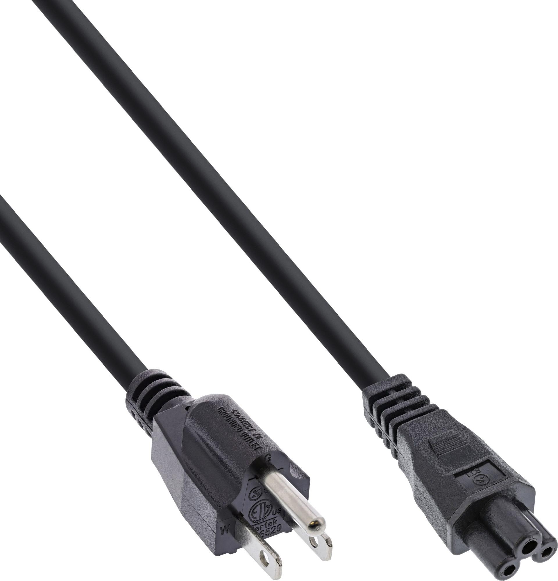 InLine 35er B-Pack Netzkabel für Notebook USA/Canada Kupplung - Kabel - Strom/Netzteil (B-16656U)