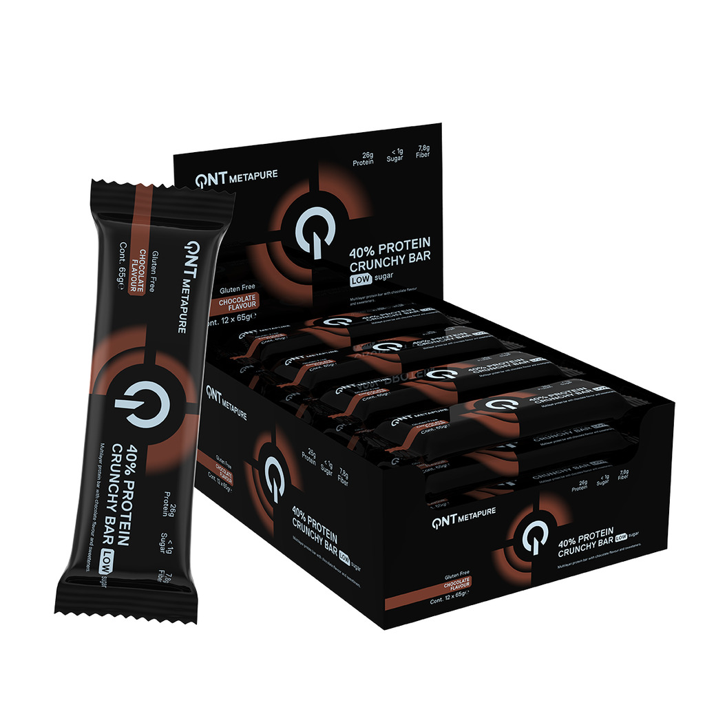 Schokoladen-Protein-Nahrung QNT Metapure 40% Protein Crunchy Bar Low Sugar