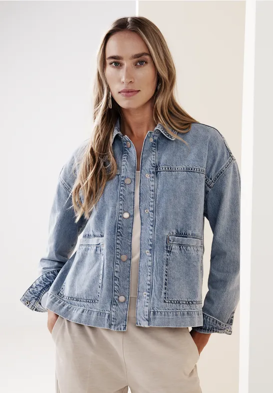 Street One Jeansjacke in heller Waschung