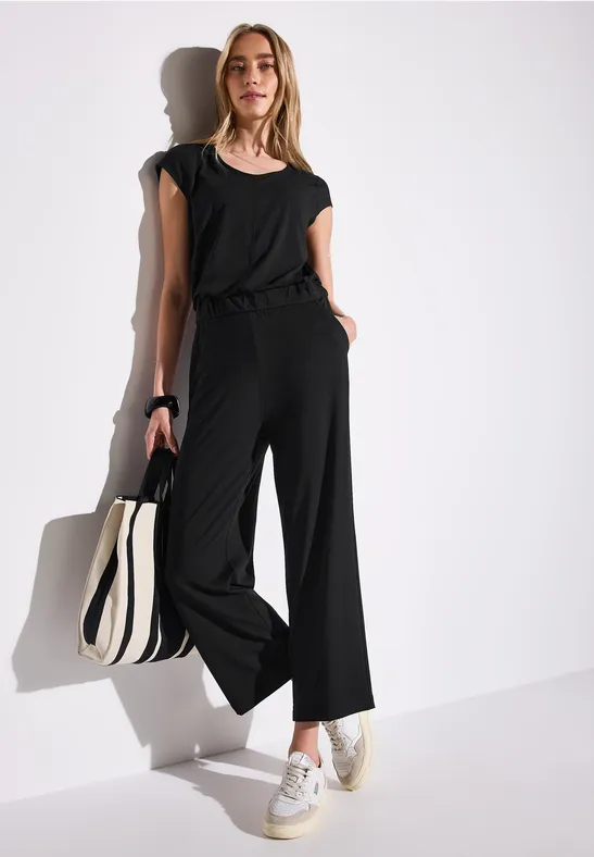 Wide Leg Jersey-Jumpsuit