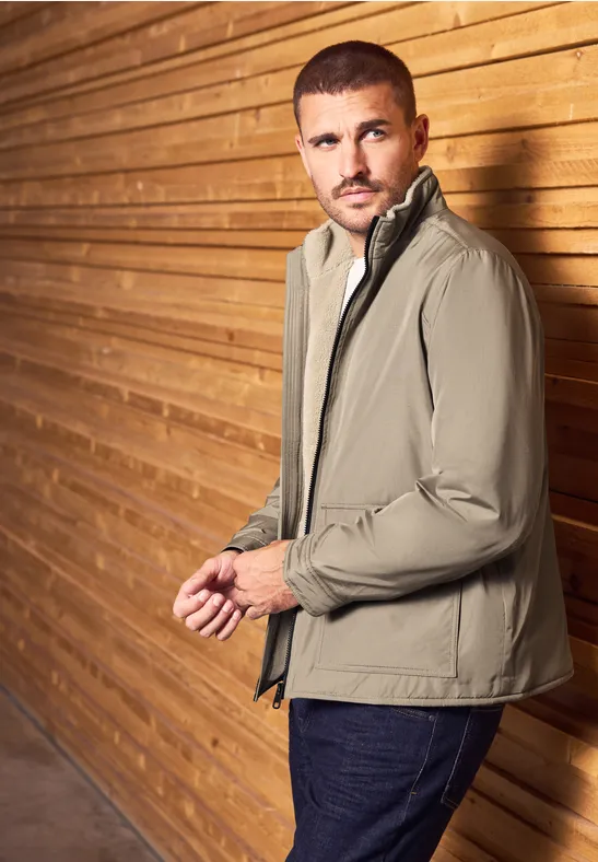 Overshirt mit Teddy-Futter