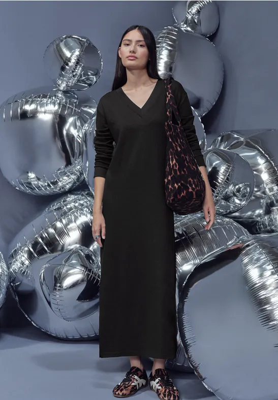 Street One V-Neck Strickkleid