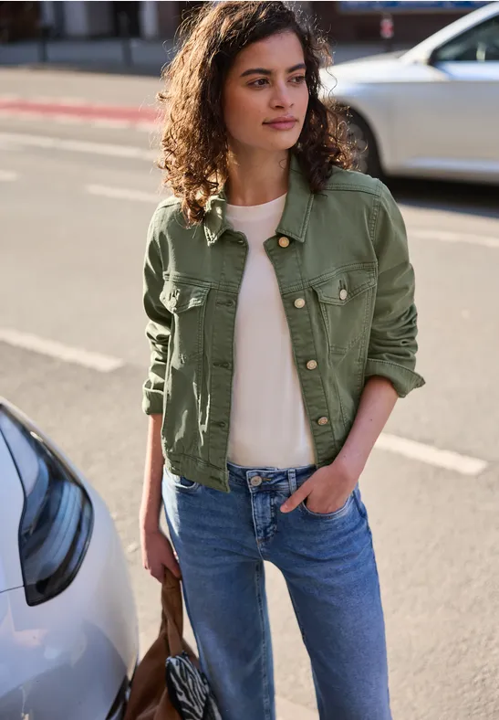 Street One Jeansjacke mit Knöpfen im Cropped Fit