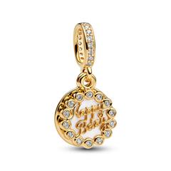 Moments Charm-Anhänger Happy Birthday-Torte, IP Gold