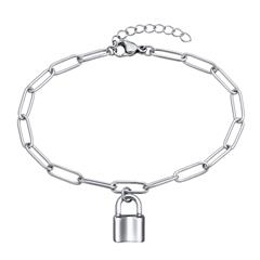 Gliederarmband Liebesschloss für Damen aus Edelstahl