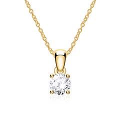 14K Goldkette für Damen mit Diamant