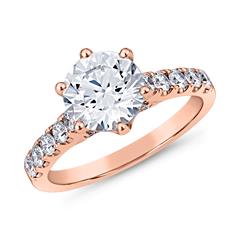 Verlobungsring aus Roségold mit lab grown Diamanten