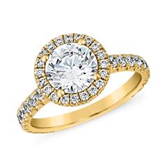 Diamantbesetzter Verlobungsring aus Gelbgold