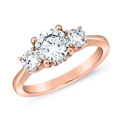 Trinity Verlobungsring, lab grown Diamanten, Roségold
