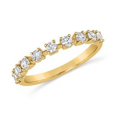 Goldring mit Diamanten in Krappenfassungen