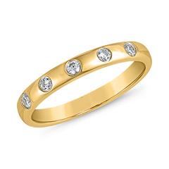 Goldring mit Brillanten für Damen, gravierbar