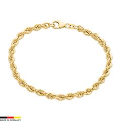 4,4 mm breites Kordelarmband aus 14 Karat Gold