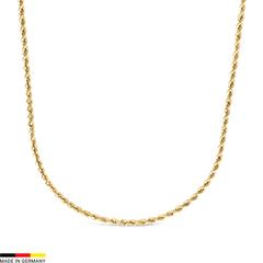 3,3 mm breite Kordelkette aus 8 Karat Gold