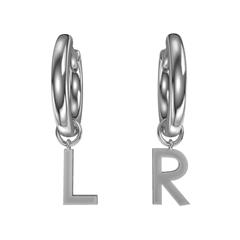 Personalisierte Ohrringe Letter Hoops 15mm