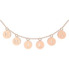 Personalisierte Kette Platelet-Round-Cutout