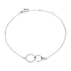 Armband Kreis-Design 18K Weißgold Diamanten