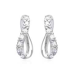 Ohrringe 585er Weißgold 14 Diamanten 0,133 ct.