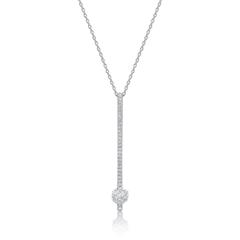 585er Weißgold Collier 35 Diamanten