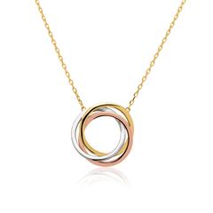 585er Goldkette Kreise tricolor