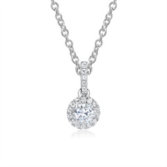 750er Weißgoldkette Anhänger mit Diamanten