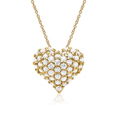 585er Gelbgold-Kette 48 Diamanten 0,28 ct.