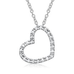 585er Weißgold-Kette 22 Diamanten 0,1408 ct.