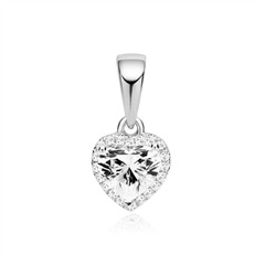 Anhänger aus 750er Weißgold mit Diamanten