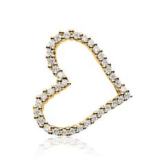 Anhänger Herz aus 585er Gold mit Diamanten