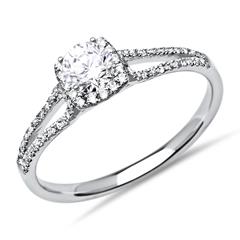 Diamantring Diamanten 0,54 ct gesamt Weißgold