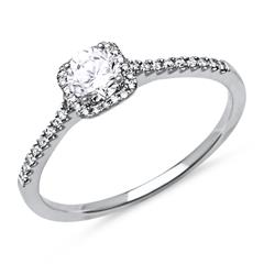 750er Weißgoldring mit 39 Diamanten