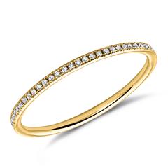 Gelbgoldener Diamantring 750er Gold Diamanten