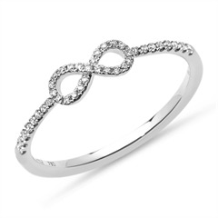 Infinitiyring Diamanten 0,14 ct 750er Weißgold